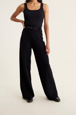 Hamilton Crepe Knit Pant In Black