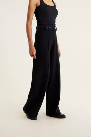 Hamilton Crepe Knit Pant In Black