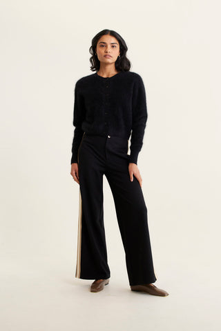 Sydney Brushed Cashmere Cardi In Black