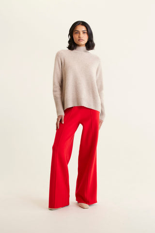 Fifi Cashmere Polo Sweater In Lightweight Beige
