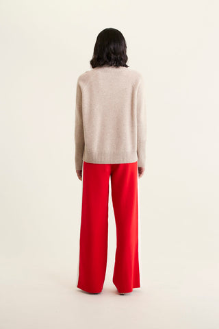 Fifi Cashmere Polo Sweater In Lightweight Beige