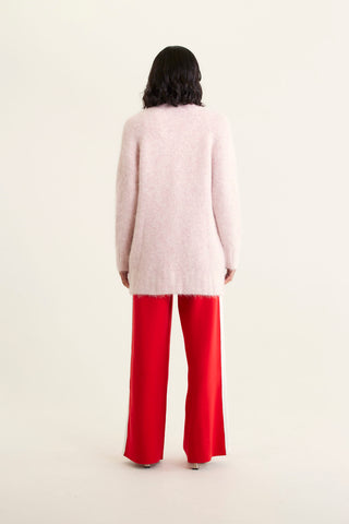 Williamsburg Brushed Alpaca Cardi In Petal