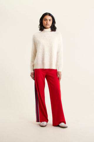 Rose Brushed Cashmere Polo In Ivory