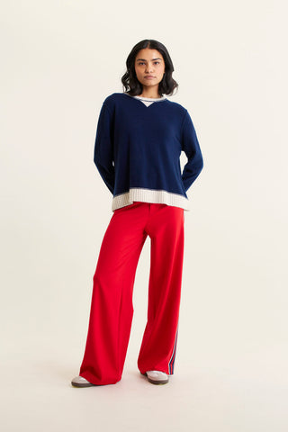 Boyfriend Cashmere Sweater In Midnight Navy
