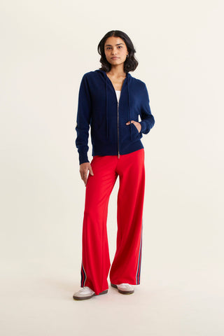 Amber Cashmere Hoodie In Midnight Navy