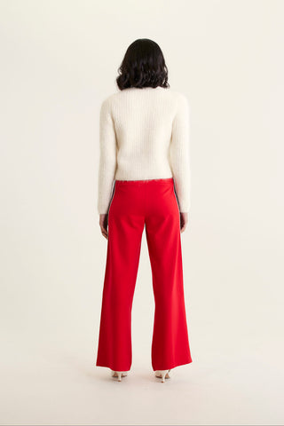 Anastasia Brushed Alpaca Cardi In White