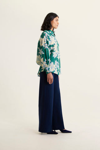 Soho Cotton Silk Shirt In Forest Lulu Print