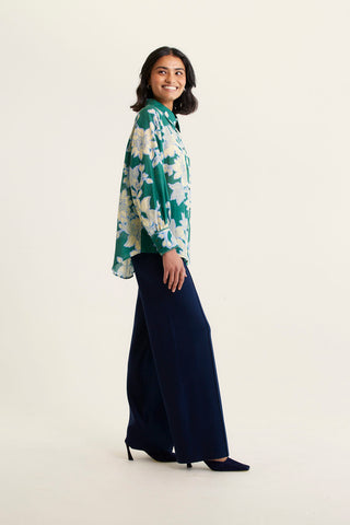 Soho Cotton Silk Shirt In Forest Lulu Print