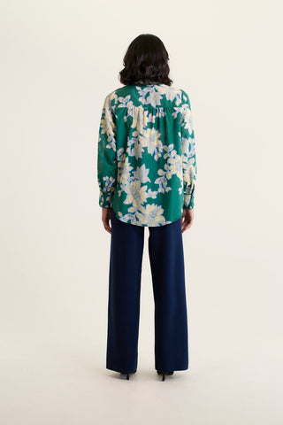 Soho Cotton Silk Shirt In Forest Lulu Print