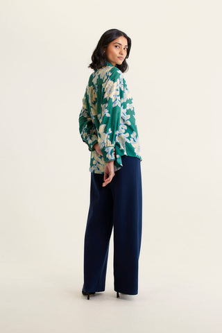 Soho Cotton Silk Shirt In Forest Lulu Print
