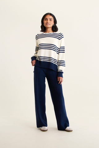 Cascade Cotton Knit Sweater In Ivory