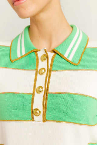 Amalfi Polo Top in Meadow