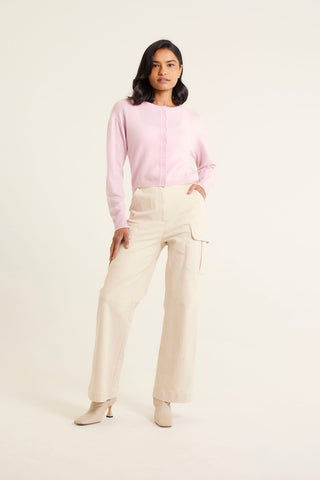 Sophia Cashmere Cardi In Honeydew