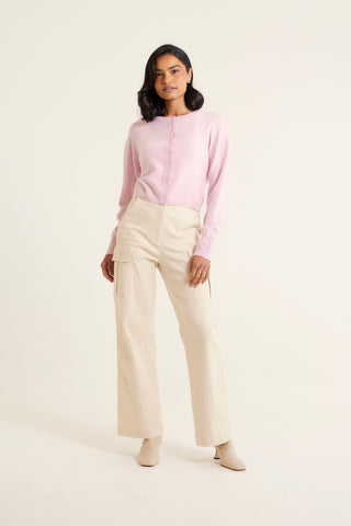 Sophia Cashmere Cardi In Honeydew