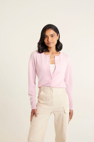 Sophia Cashmere Cardi In Honeydew