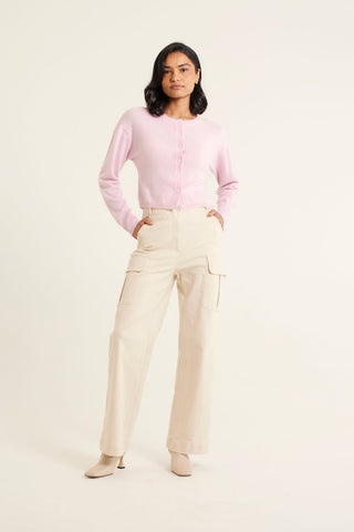 Sophia Cashmere Cardi In Honeydew