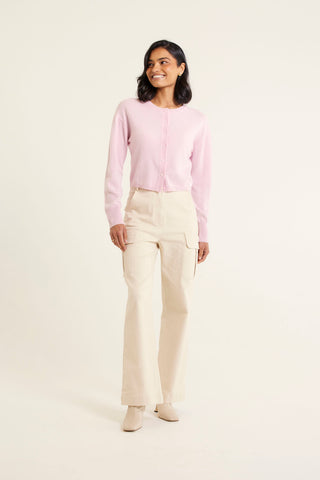 Sophia Cashmere Cardi In Honeydew