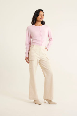 Sophia Cashmere Cardi In Honeydew