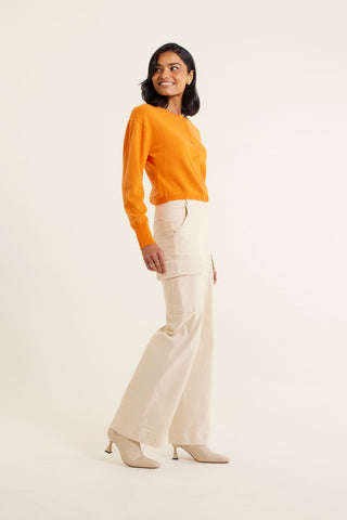Sophia Cashmere Cardi In Marigold