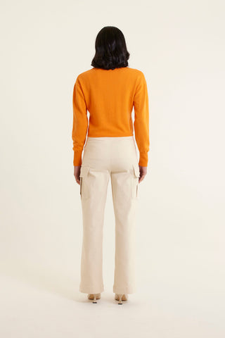 Sophia Cashmere Cardi In Marigold