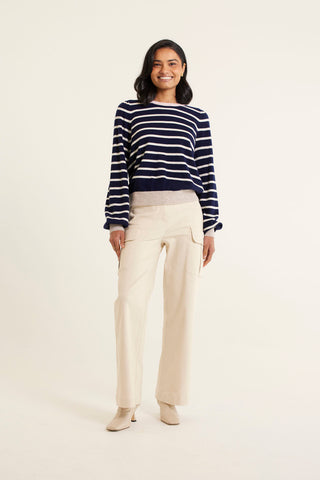 Soul Merino Cashmere Sweater In Navy