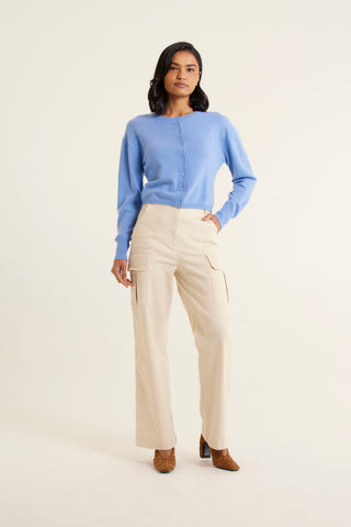 Sophia Cashmere Cardi In Azure