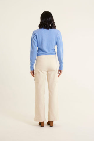 Sophia Cashmere Cardi In Azure