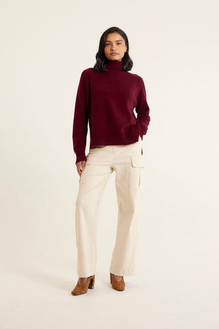 Toastie Merino Cashmere Polo In Windsor Wine