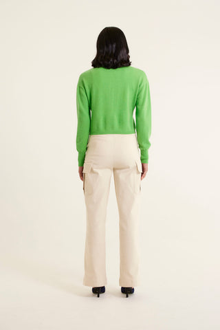 Sophia Cashmere Cardi In Burgeen