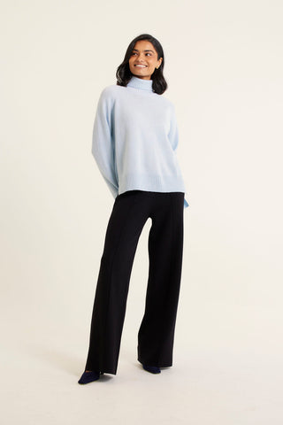 Toastie Merino Cashmere Polo In Pewter