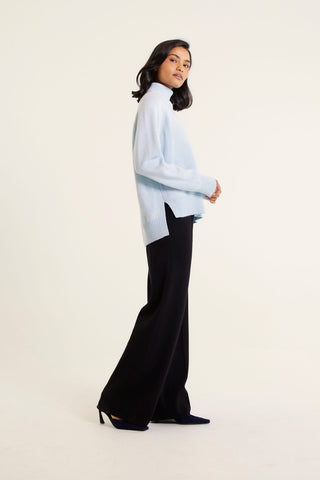 Toastie Merino Cashmere Polo In Pewter