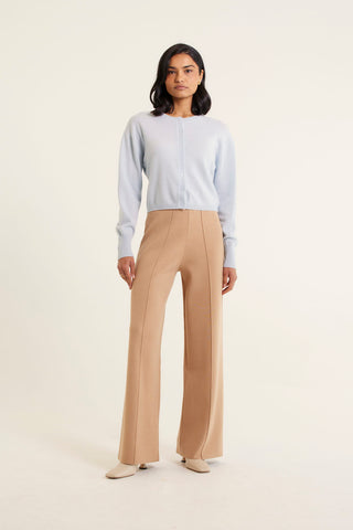 Sophia Cashmere Cardi In Pale Blue