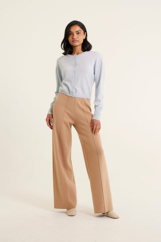 Sophia Cashmere Cardi In Pale Blue