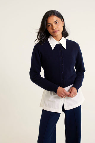 Sophia Cashmere Cardi in Navy