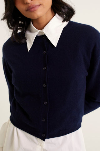 Sophia Cashmere Cardi in Navy