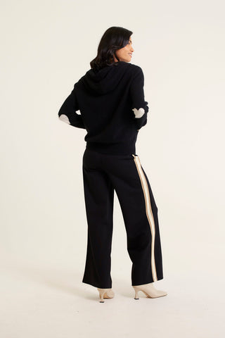 Amber Cashmere Hoodie In Black