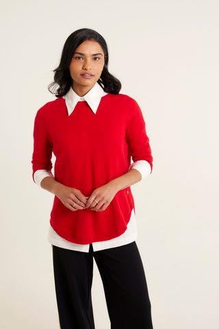 Baby Belle Cashmere Sweater In China Red