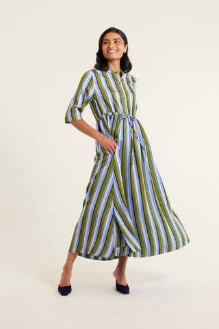 Serena Dress In Moss Kingsley Print