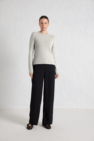 Alessandra Knitwear What A Stud Merino Cashmere Sweater in Crystal