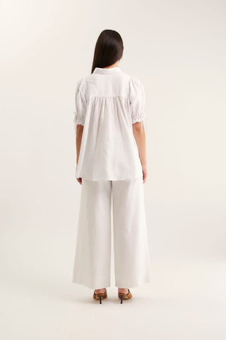 Tessa Linen Shirt In White