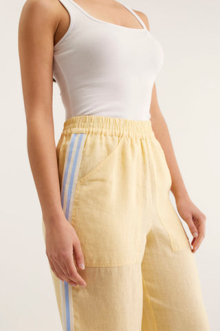 Tilly Linen Pant  In Lemon