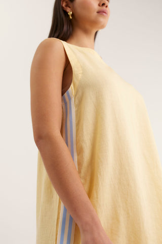 Vespa Linen Dress In Lemon