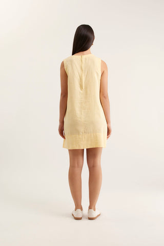 Vespa Linen Dress In Lemon