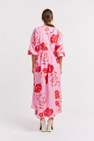 Alessandra Dresses Lambada Cotton Silk Dress in Lolly Night Garden