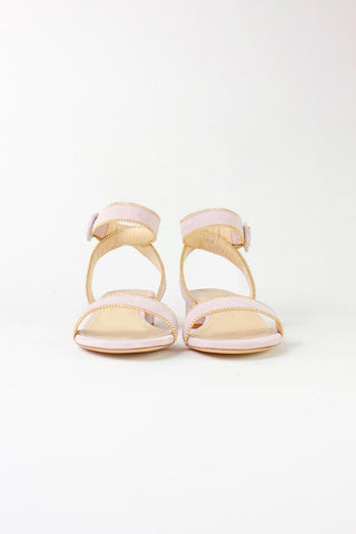 Alessandra Accessory Milano Beaded Sandal in Cipria Suede