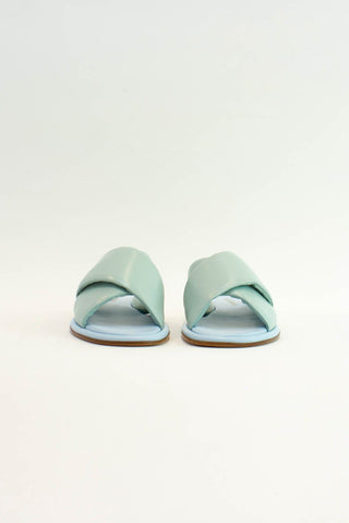Alessandra Accessory Roma Nappa Slide in Sage/Baby Blue