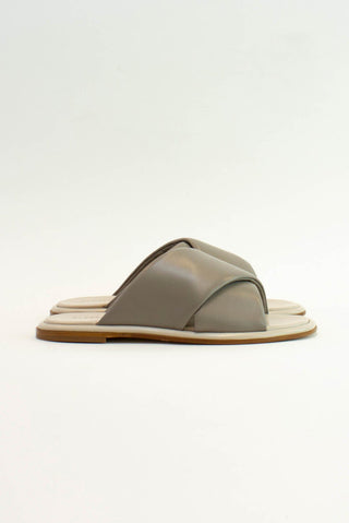 Alessandra Accessory Roma Nappa Slide in Taupe/Beige