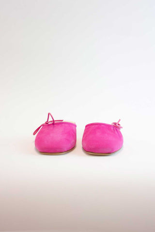 Alessandra Accessory Verona Bow Mule in Fuchsia Suede