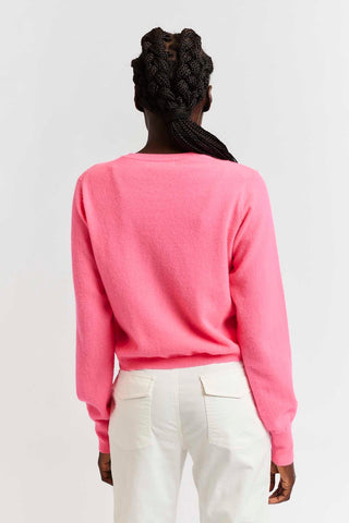 Alessandra Cashmere Cardigan Petite Sydney Cashmere Cardi in Electric Pink