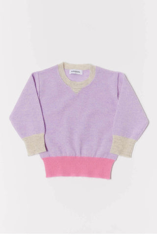 Alessandra Sweater Baby Cashmere Sweater in Lavender
